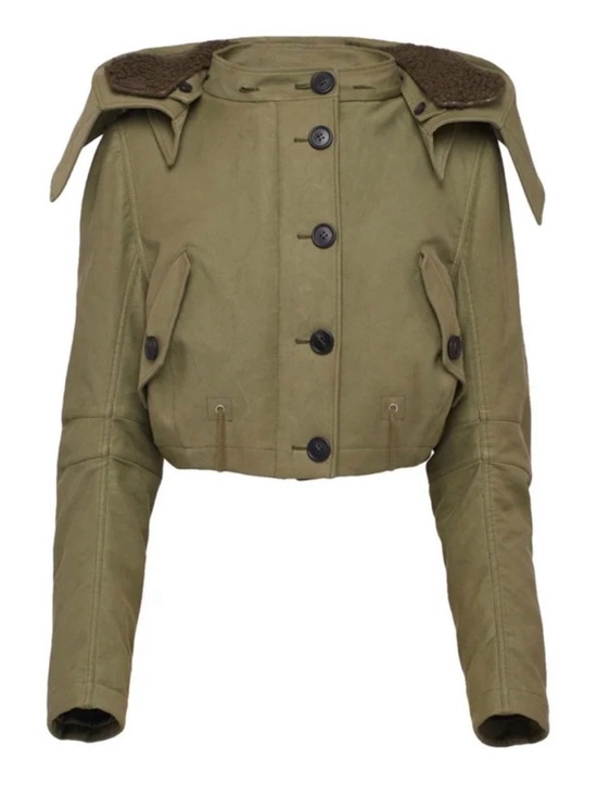 Prada Jackets & Blazers - Prada Military Green Fall / Winter 2023
Jacket With Hood by raf Simons for Prada